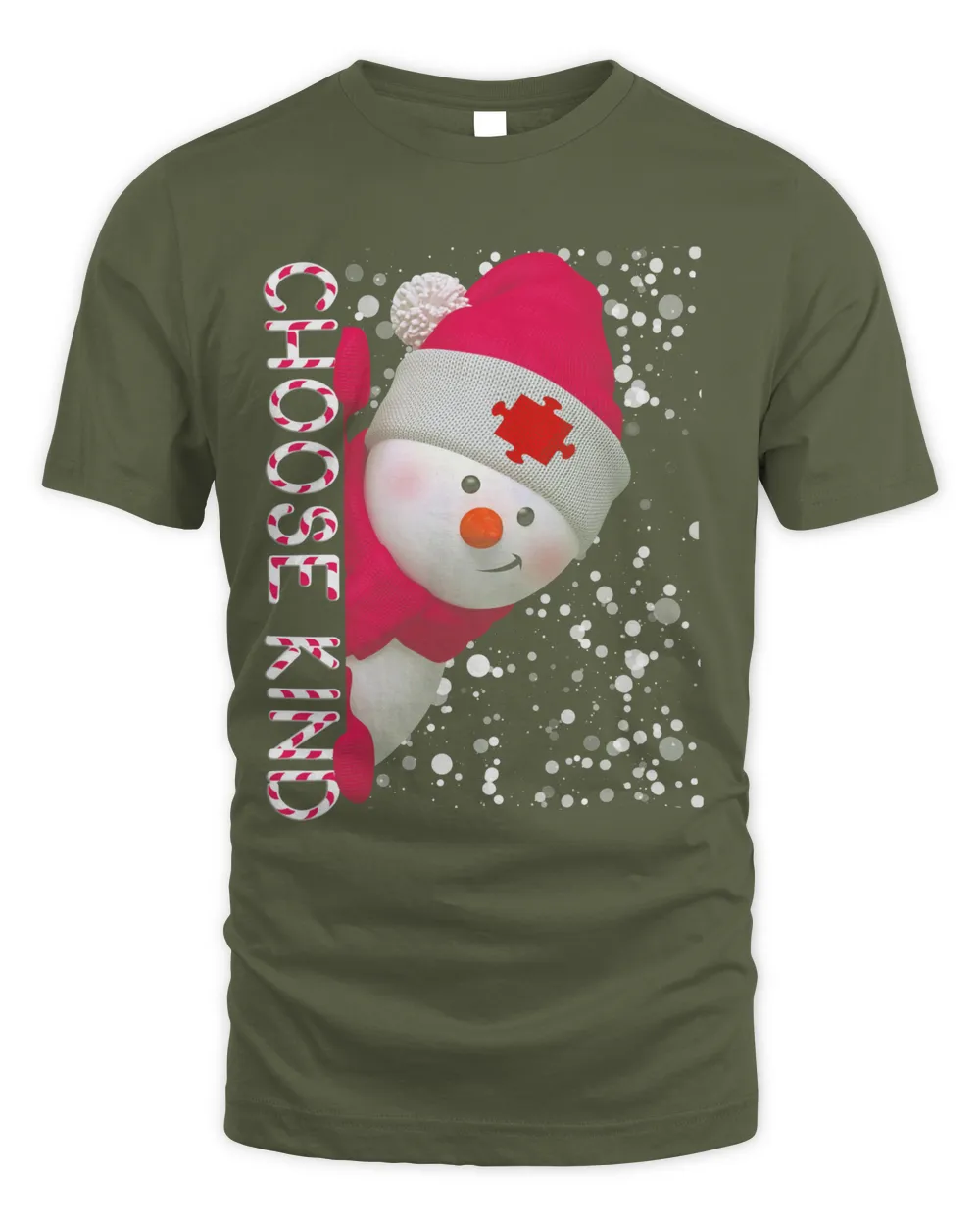 Official Snowman Choose Kind Merry Christmas Autism Shirt