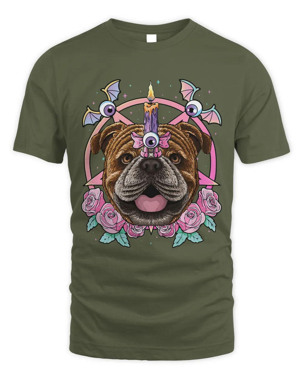 Pastel Goth Bulldog Pagan Dog Creepy Menhera Bulldog