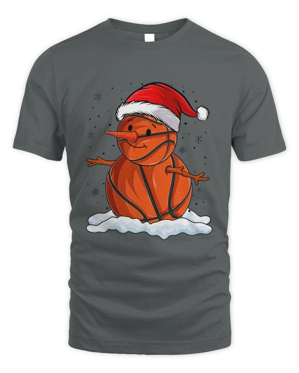 Basketball Snowman Christmas Basketball Player Xmas Party Premium T-shirt