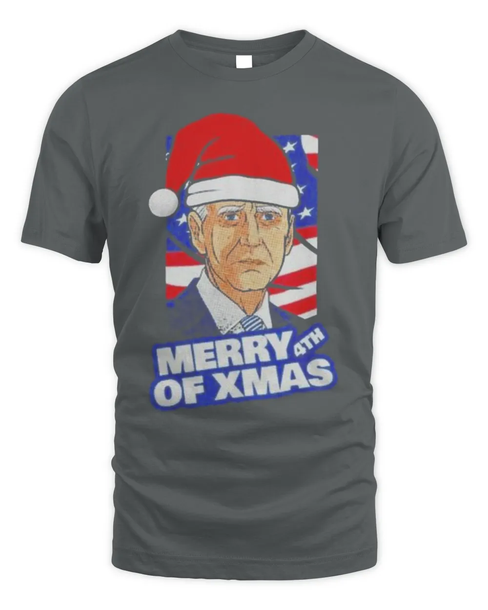 Merry 4th Of Xmas Joe Biden With Santa Hat 2022 Sweater