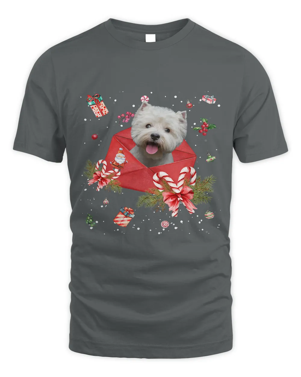 Westie Dog In Christmas Card Ornament Pajama Xmas391