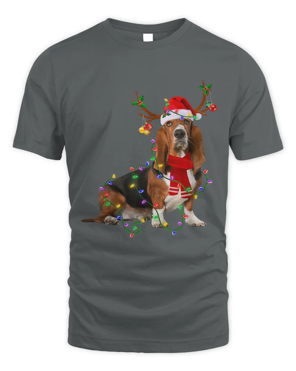 Basset Hound Christmas Lights Matching Family Dog Lover150