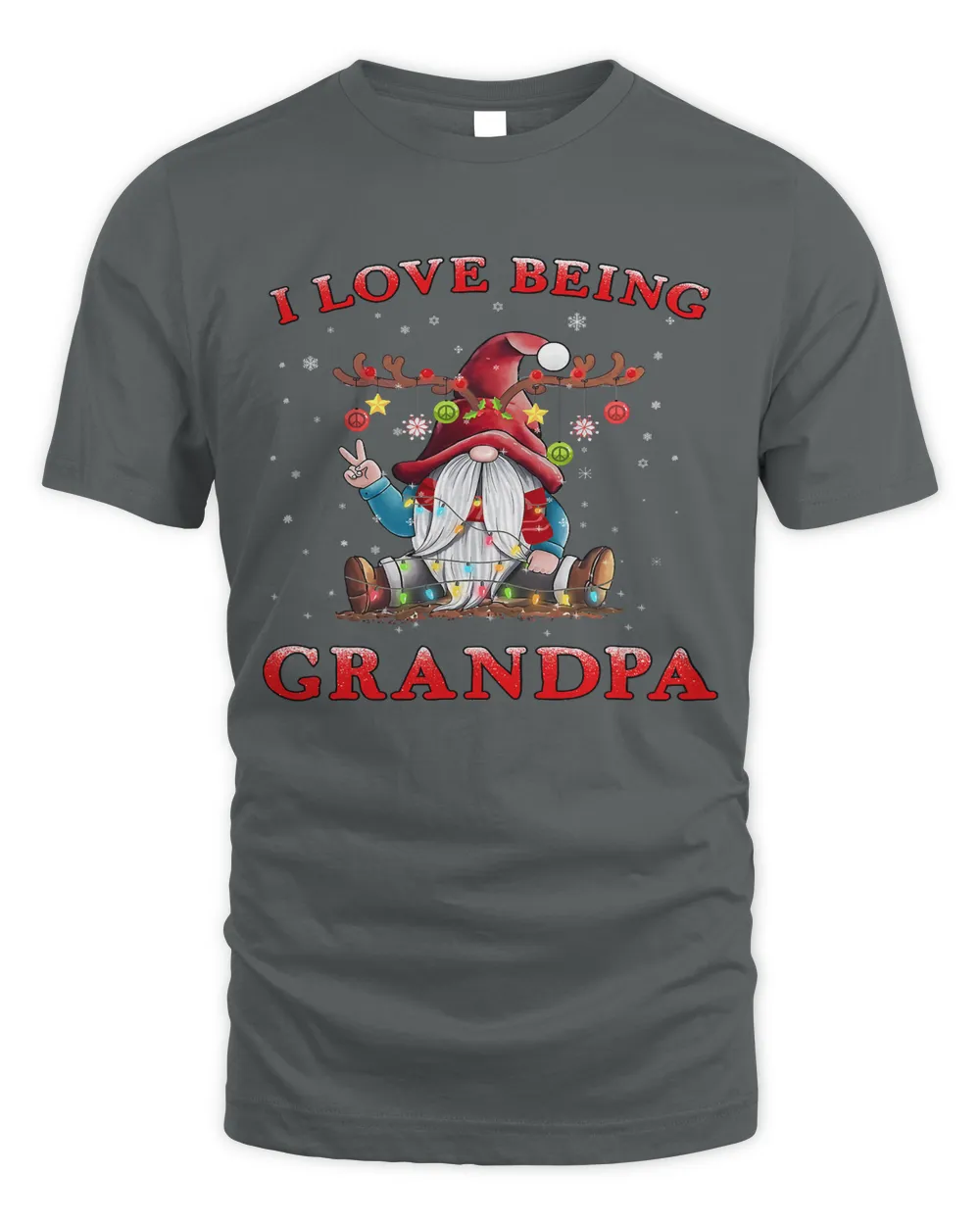 Deer I Love Being Grandpa Funny Gnome Christmas Antle Deer 343