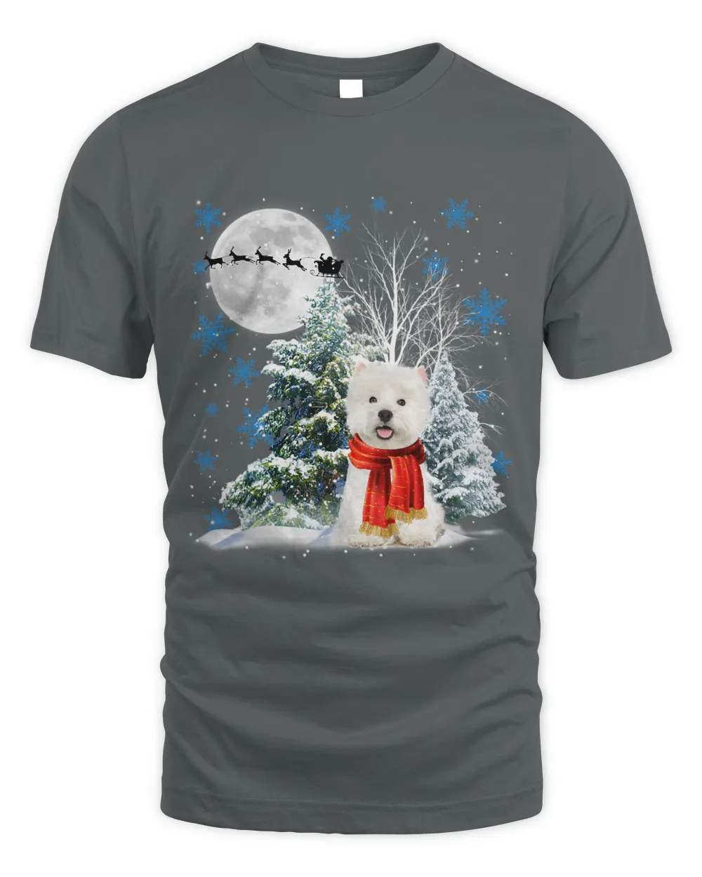 Westie Under Moonlight Snow Christmas Pajama 47