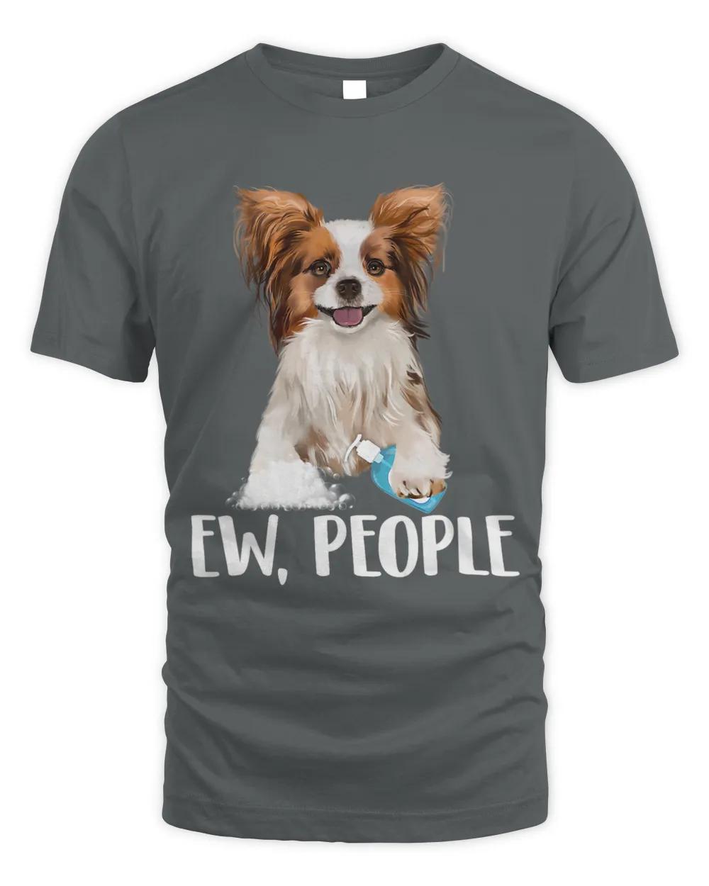 Papillon Dog Ew People Wearing A Face Mask Funny Christmas 176