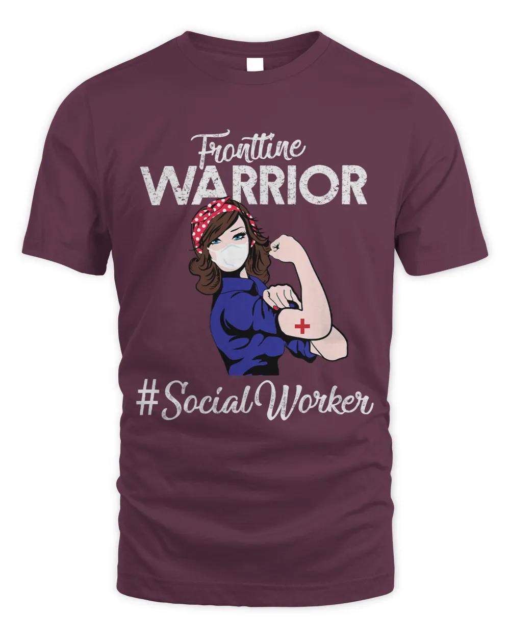 Vintage Frontline warrior Social Worker Xmas for women