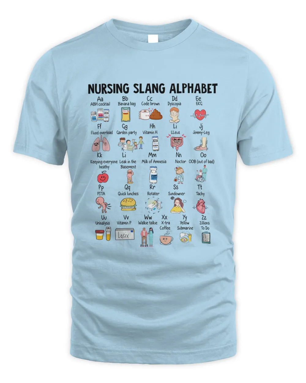 Nurse Shirts Funny Nurse Alphabet T shirtNurse ABC