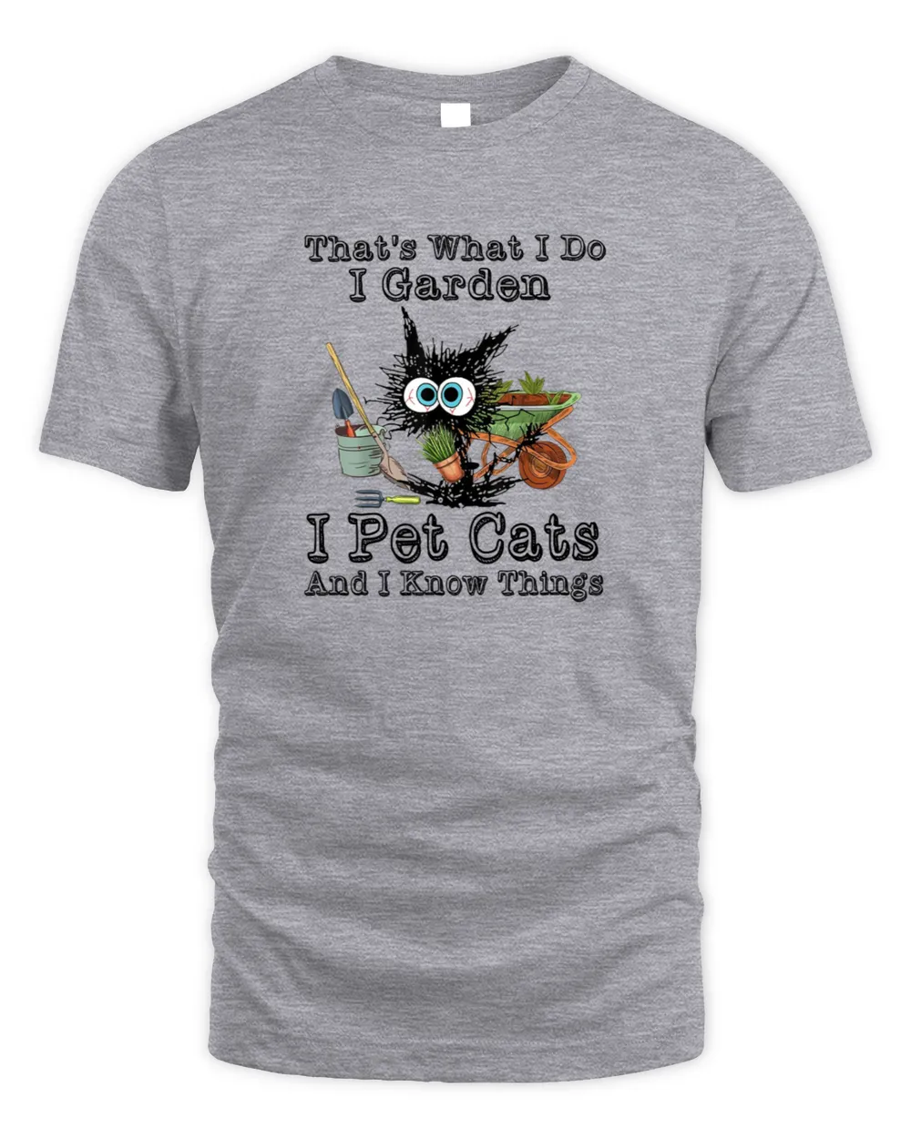 I Can Hear You But I'm Not Listening Cat And Coffee Vintage Unisex Standard T-Shirt sport-grey s