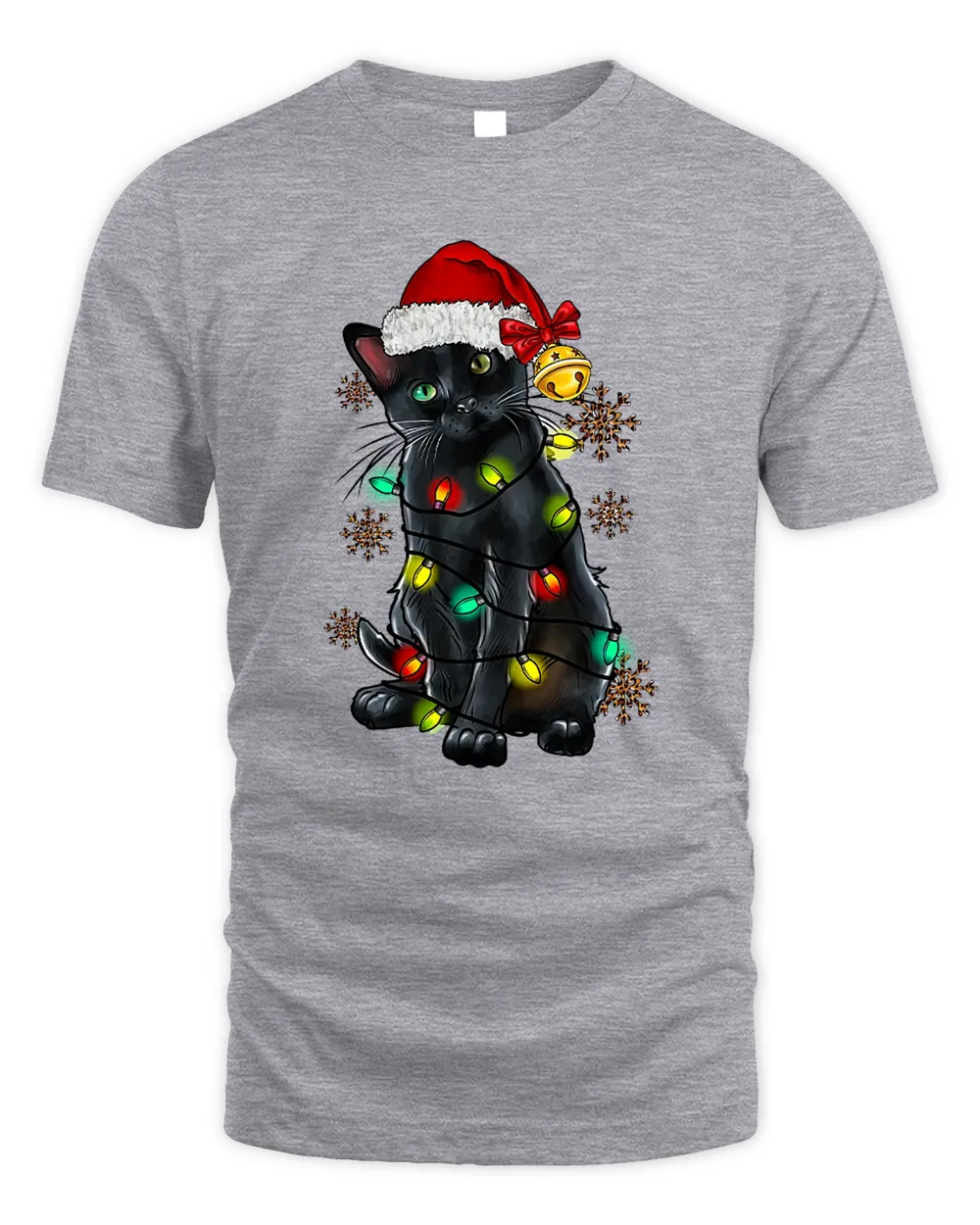 Black cat christmas shirt