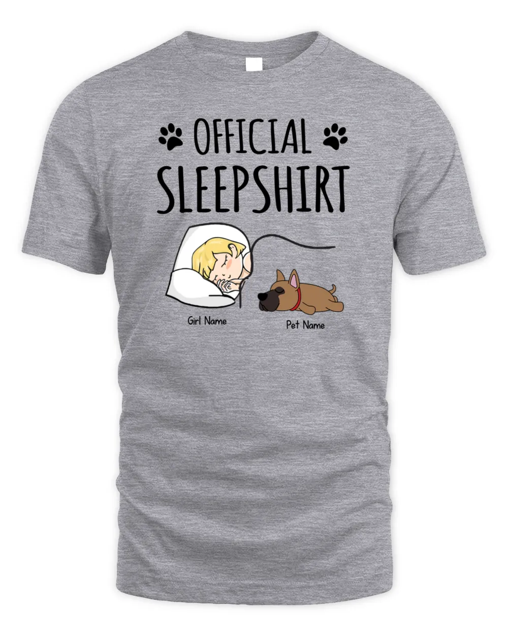 Official Sleep Shirt Dog Cat Personalized T Shirt Custom T