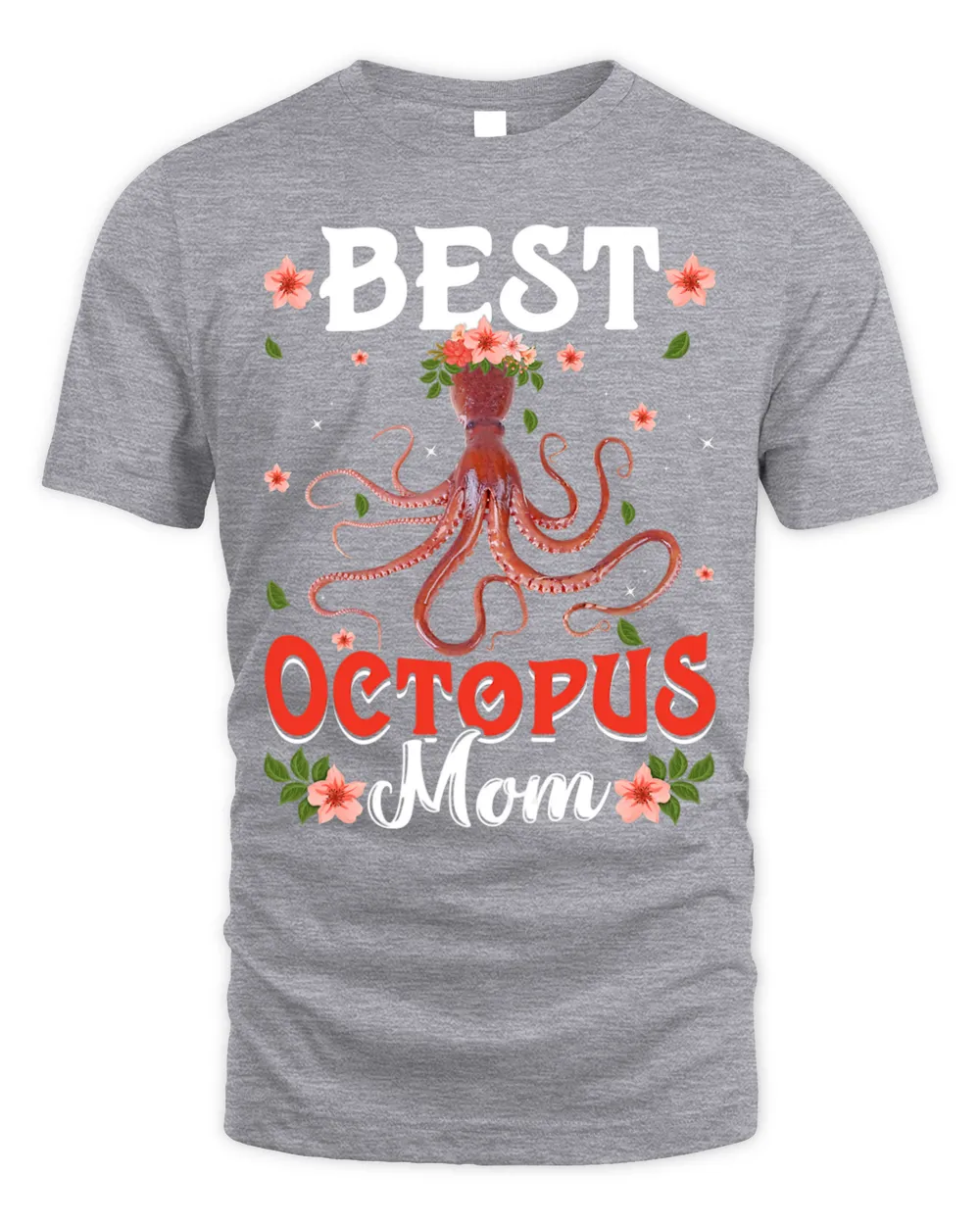 Womens Cute Best Octopus Mom Mama Family Mother's Day Animals T-Shirt