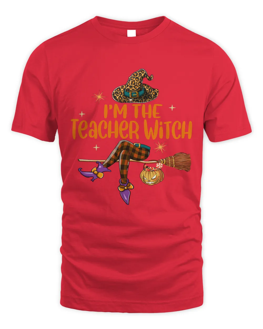 Teacher Halloween Leopard And Buffalo Plaid Im The Teacher Witch