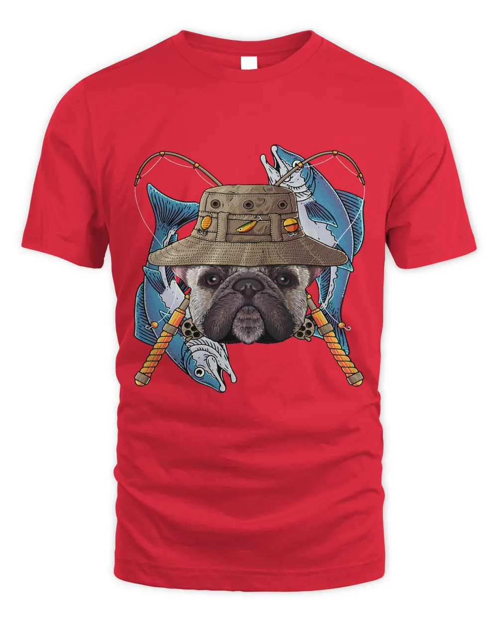 Fishing French Bulldog Outdoor Fisherman Cute Fly Fishing