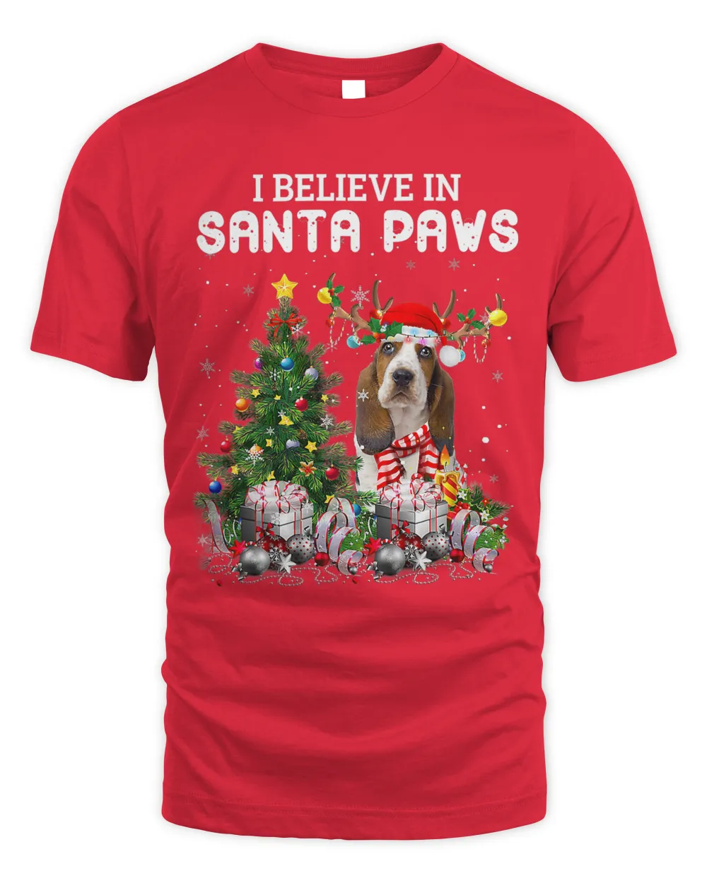 Funny Basset Hound Dog Christmas Tree Christmas Pajama 79