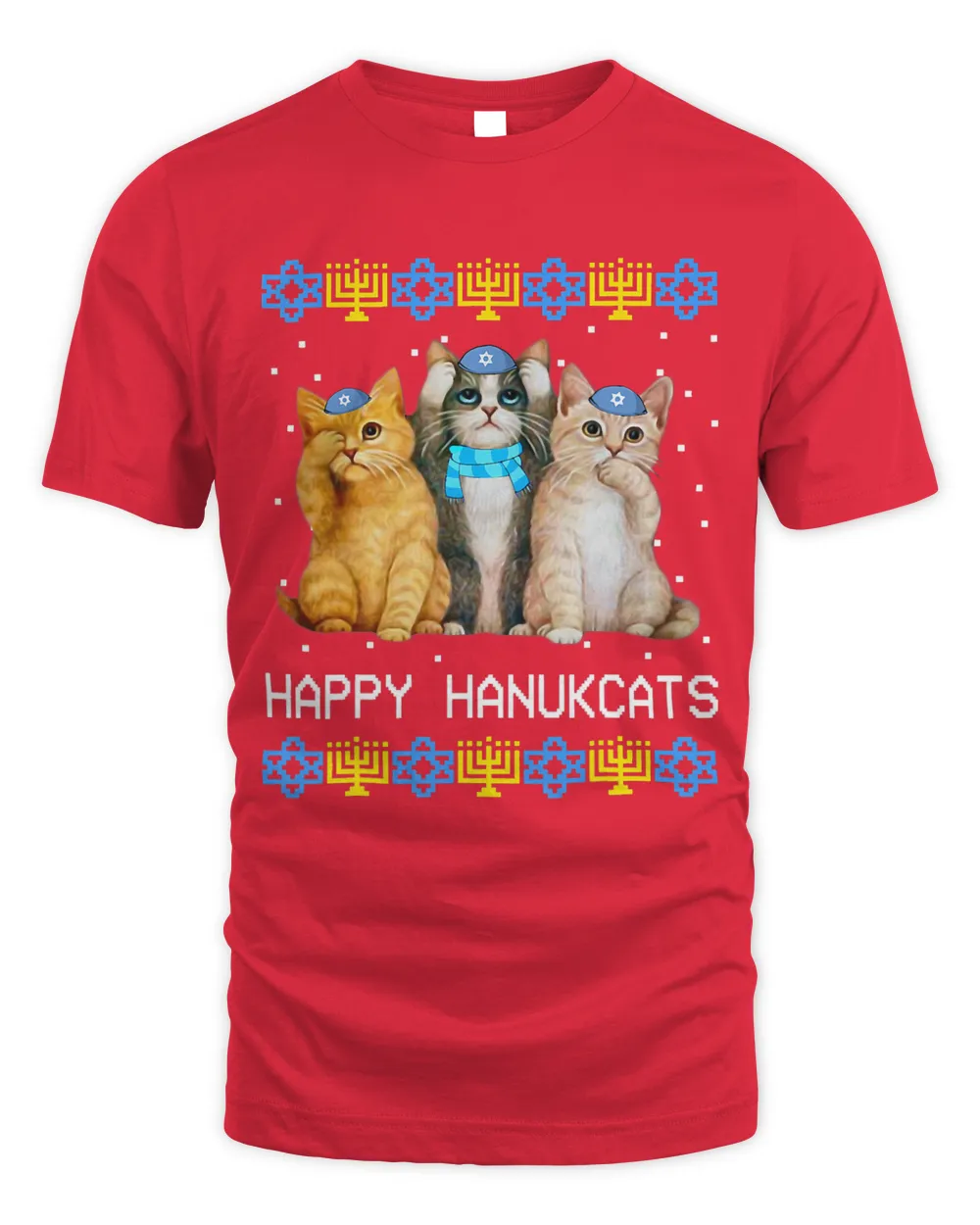 Happy Hanukcats Jewish Cat Lovers Hanukkah Kids Women 177