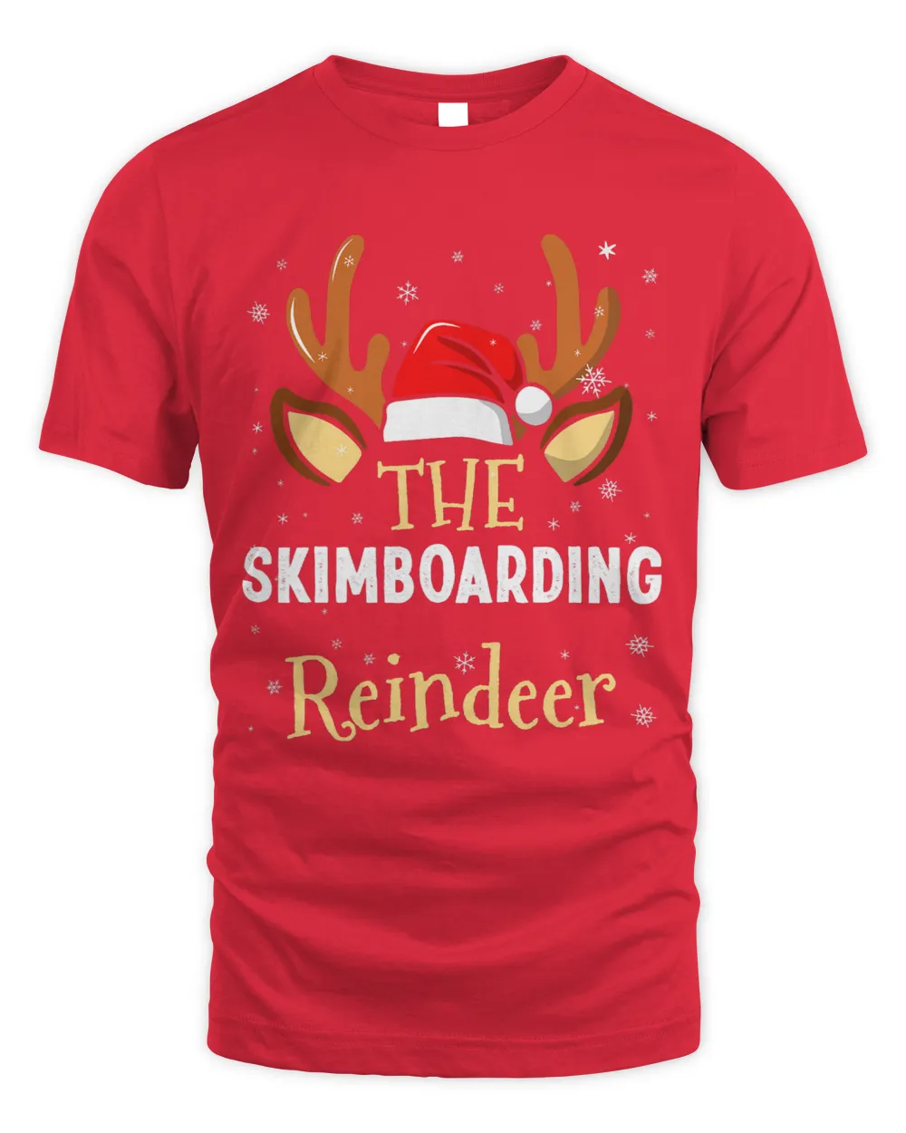 Skimboarding Reindeer Family Matching Christmas Outfit