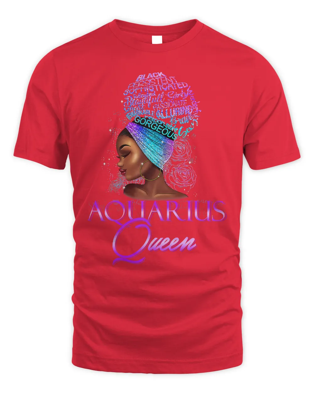 Purple Aquarius Queen African American January February Premium T-Shirt