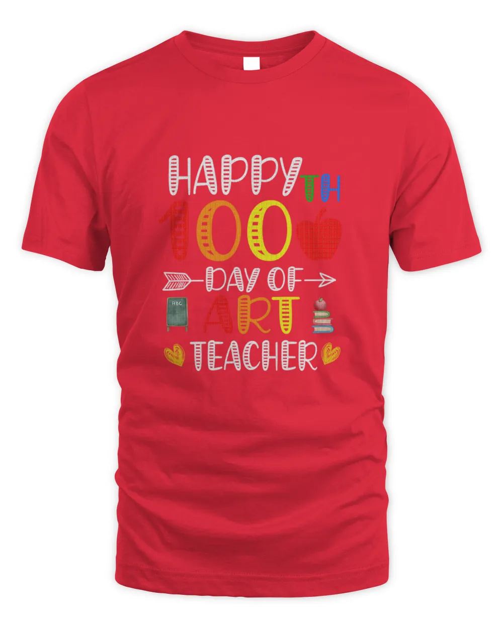 100 Days Of School T-Shirt100 Day of School Art Teachers Kids Child Happy 100th Days T-Shirt_by schirmerbas_ copy