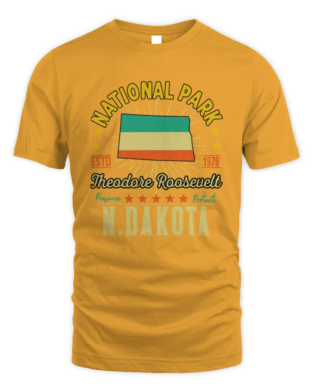 Vintage Theodore Roosevelt National Park North Dakota1170 T-Shirt