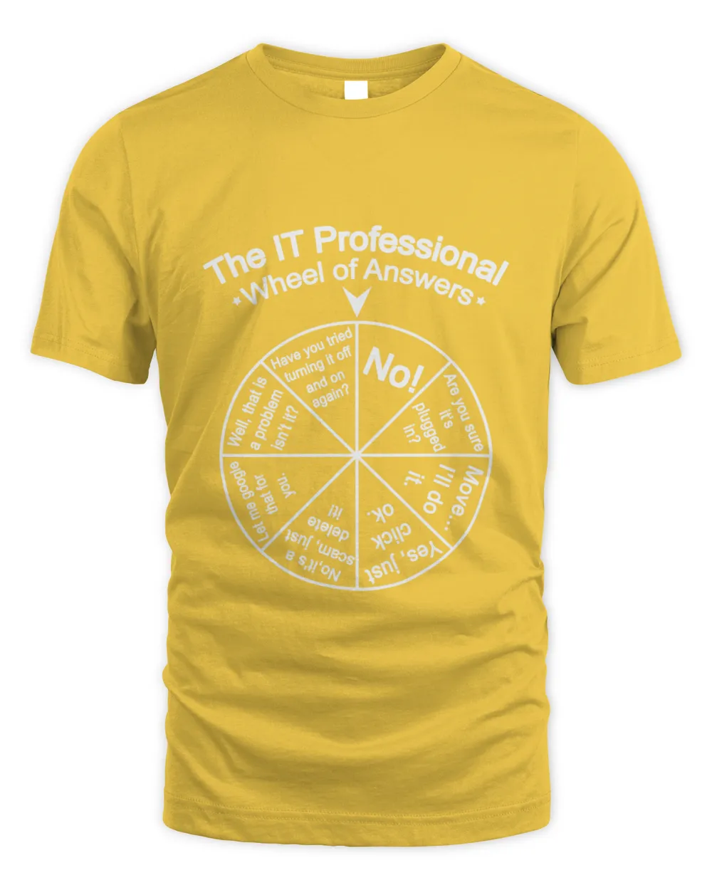 IT Professional Wheel Of Answers Shirt  IT Computer Geek shirtIT funny gift ideait computer birthday8 T-Shirt