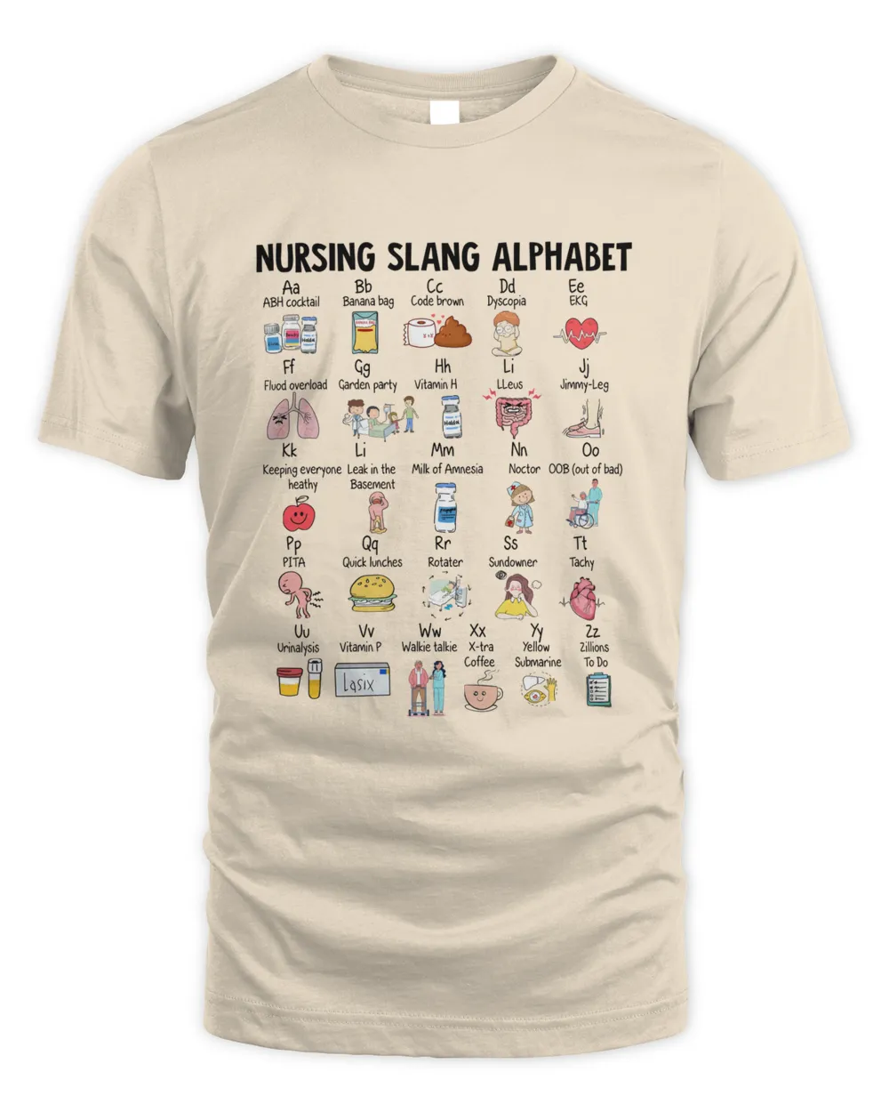 Nurse Shirts Funny Nurse Alphabet T shirtNurse ABC