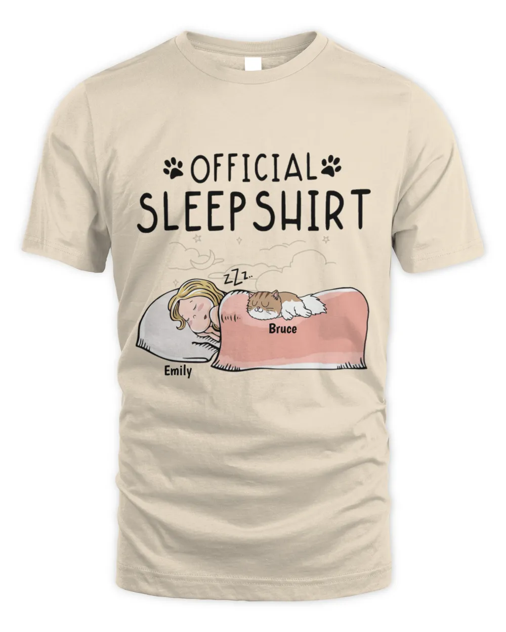 Official Sleep Shirt - Dog Cat Personalized QTCAT310123PET3