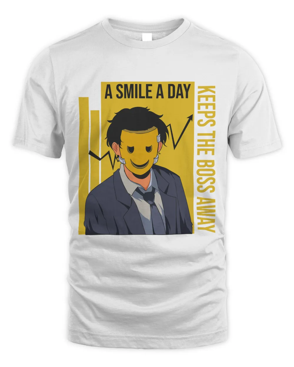 A Smile Day Keeps the Boss Away Unisex Standard T-Shirt white s