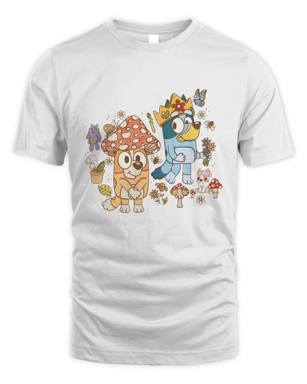 Bluey Mushroom World Shirt Bingo Mushroom Shirt Ki