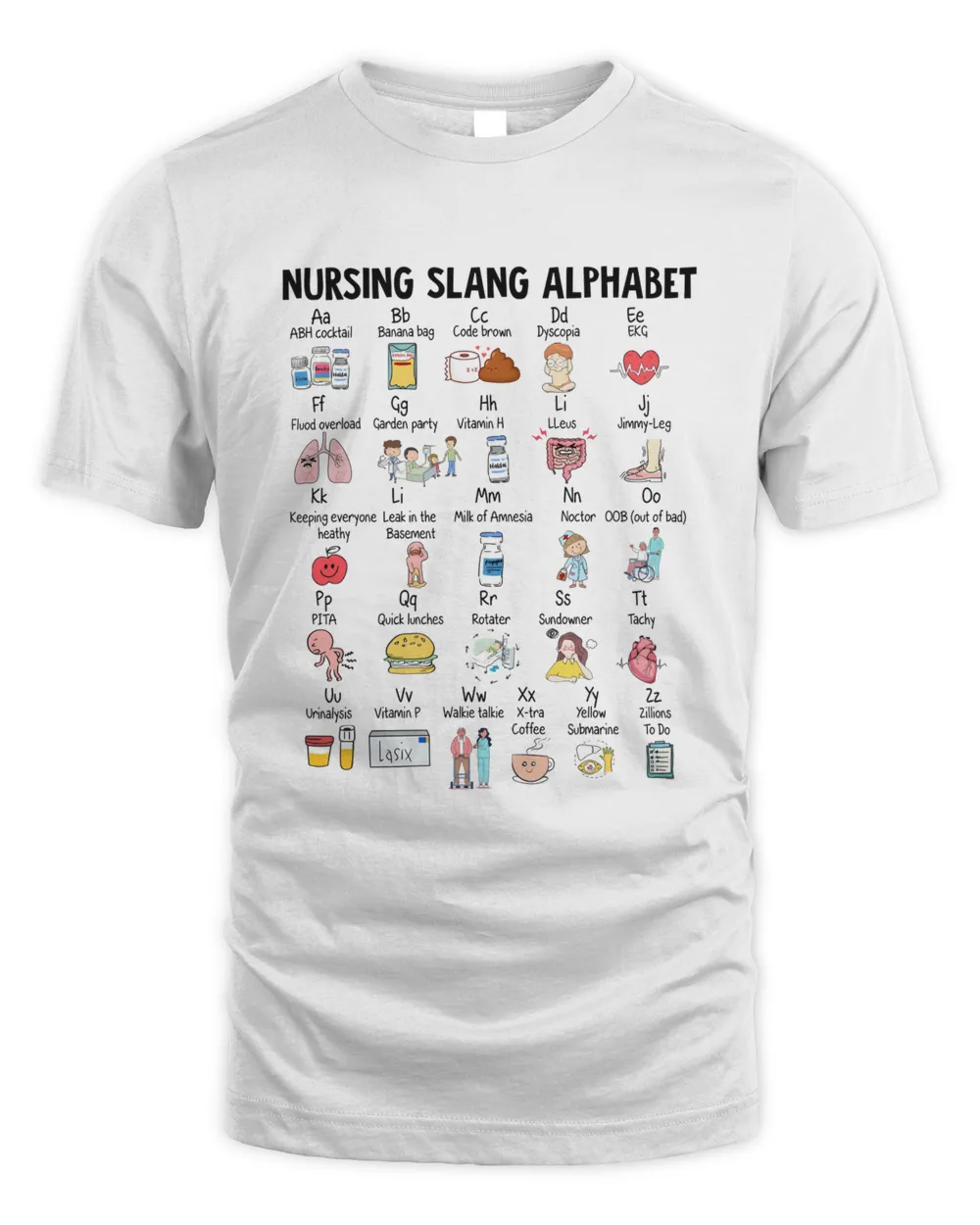 Nurse Shirts Funny Nurse Alphabet T shirtNurse ABC