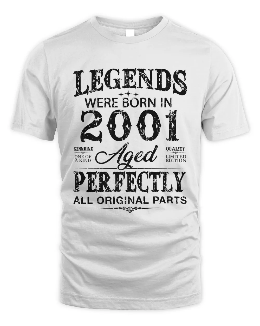 Vintage 2001 Funny 21 Years Old Men And Women 21th Birthday T-Shirt