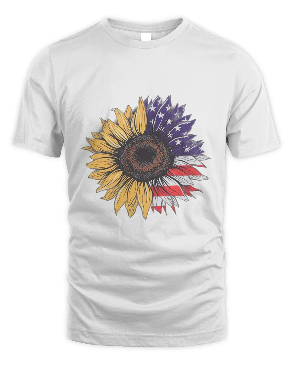 4th of july sunflower shirts Unisex Standard T-Shirt white s