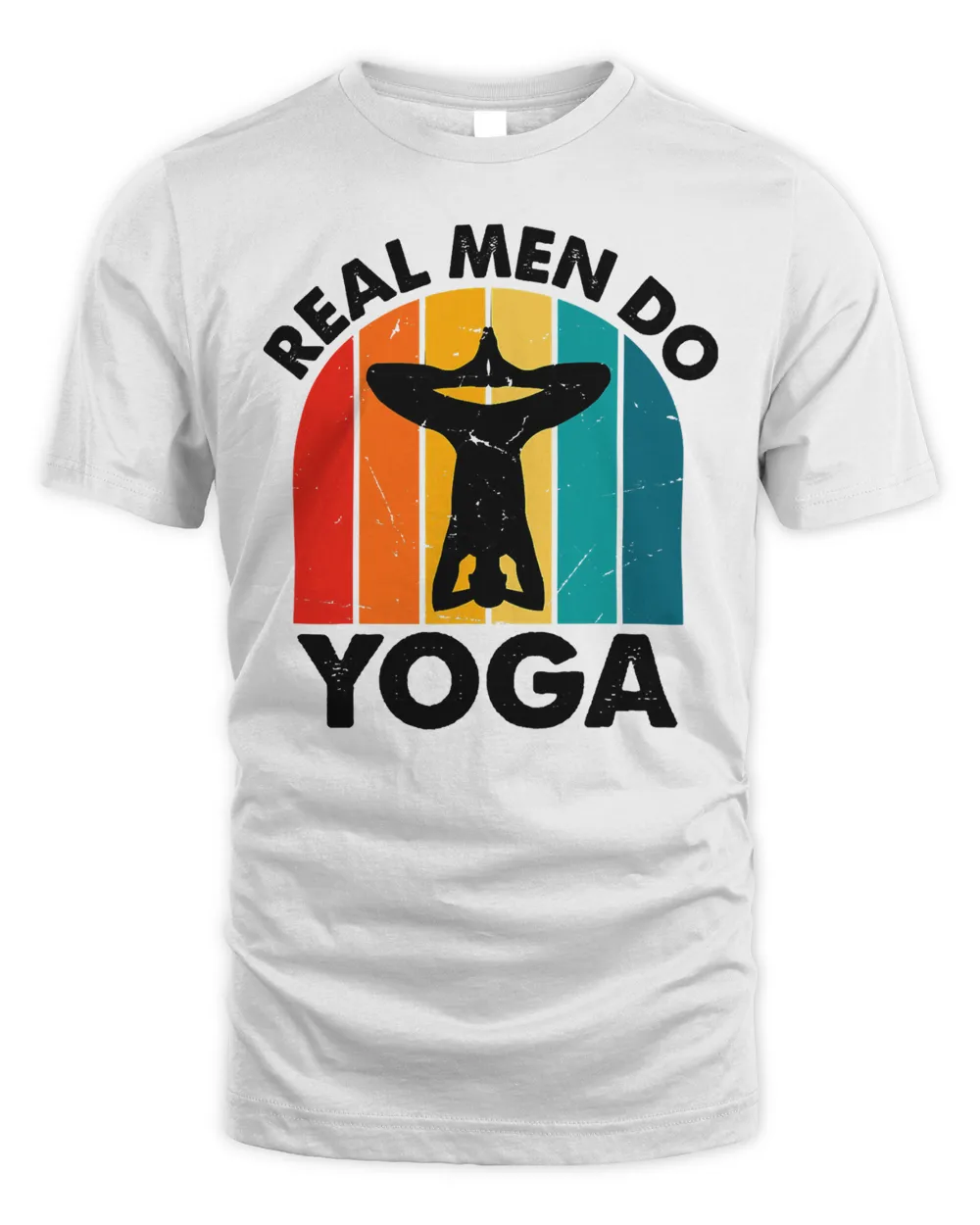 Funny Real Men Do Yoga Retro, Yoga Pose, Meditation Lover T-Shirt