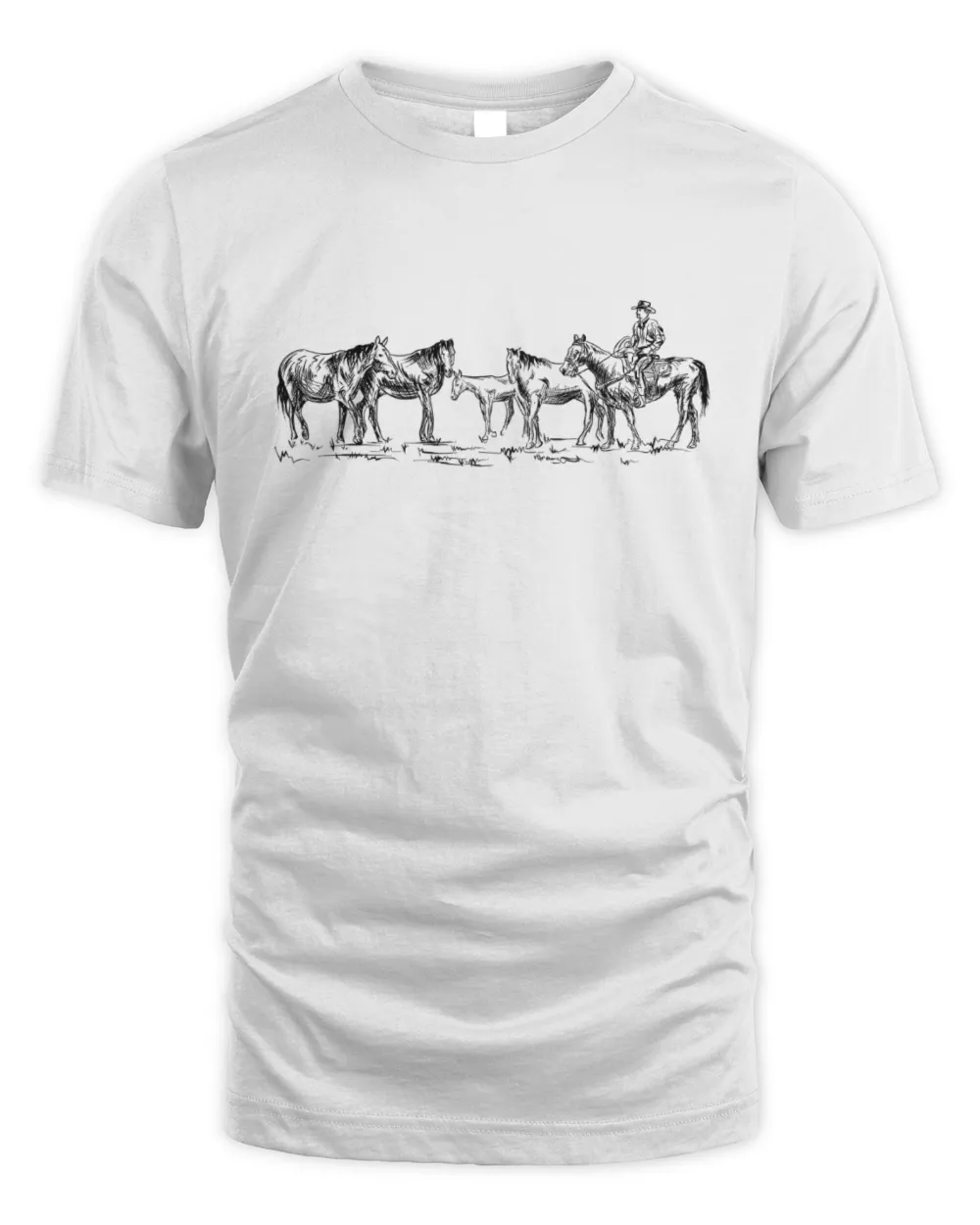 Retro Horses T-Shirt, Western Graphic Tee, Cute Country Shirt, Horse Lover Shirt, Gift For Horse Riding
