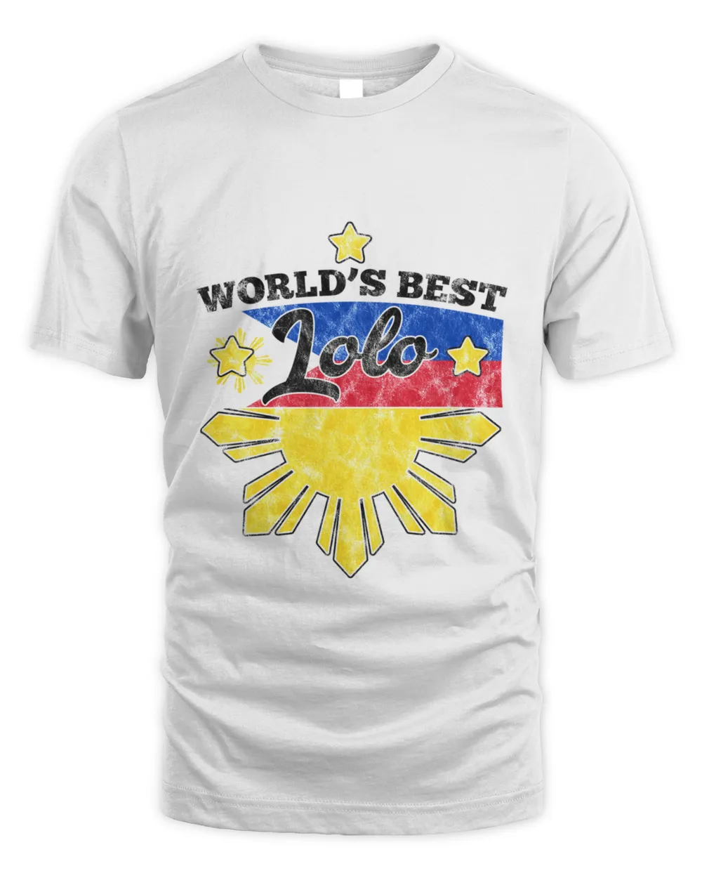 Worlds Greatest Lolo Filipino Grandpa PH Flag Gift2 T-Shirt