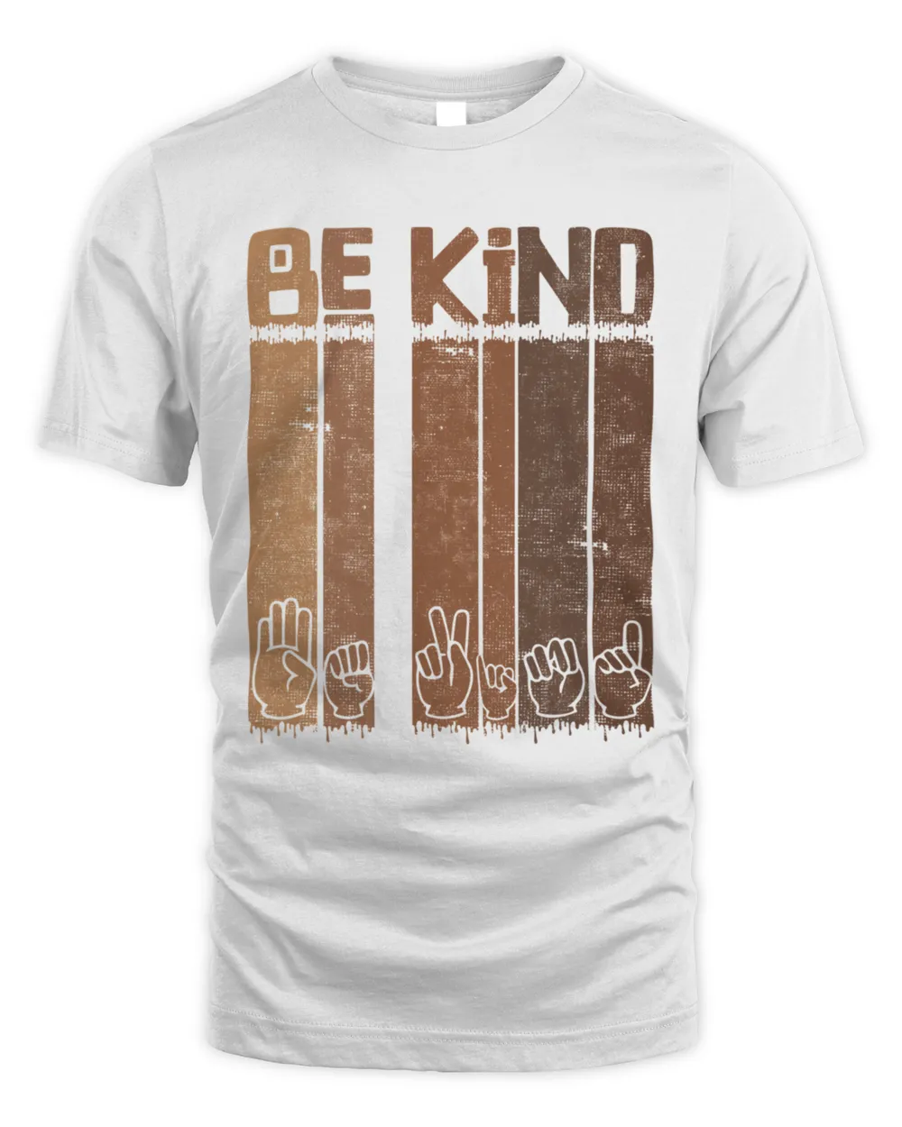 Be Kind Sign Language Racial Equality Teachers melanin ASL803 T-Shirt