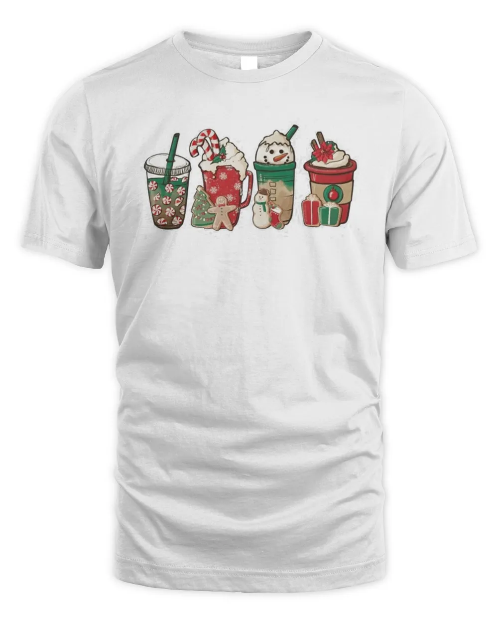 Christmas Snowman Latte Coffee Lover T-Shirt