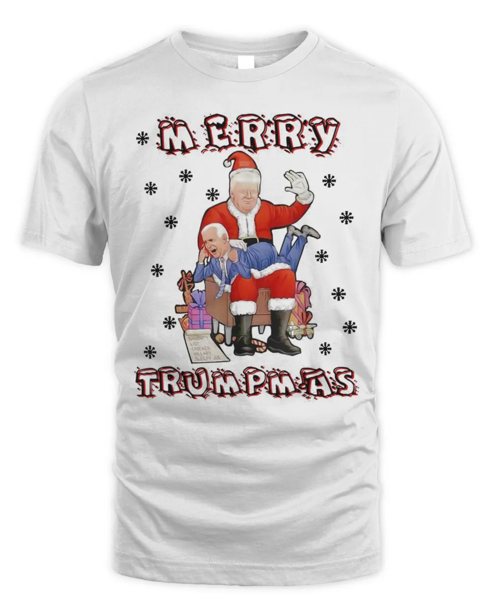 Merry Trumpmas Trump Spanking Joe Biden T-Shirt