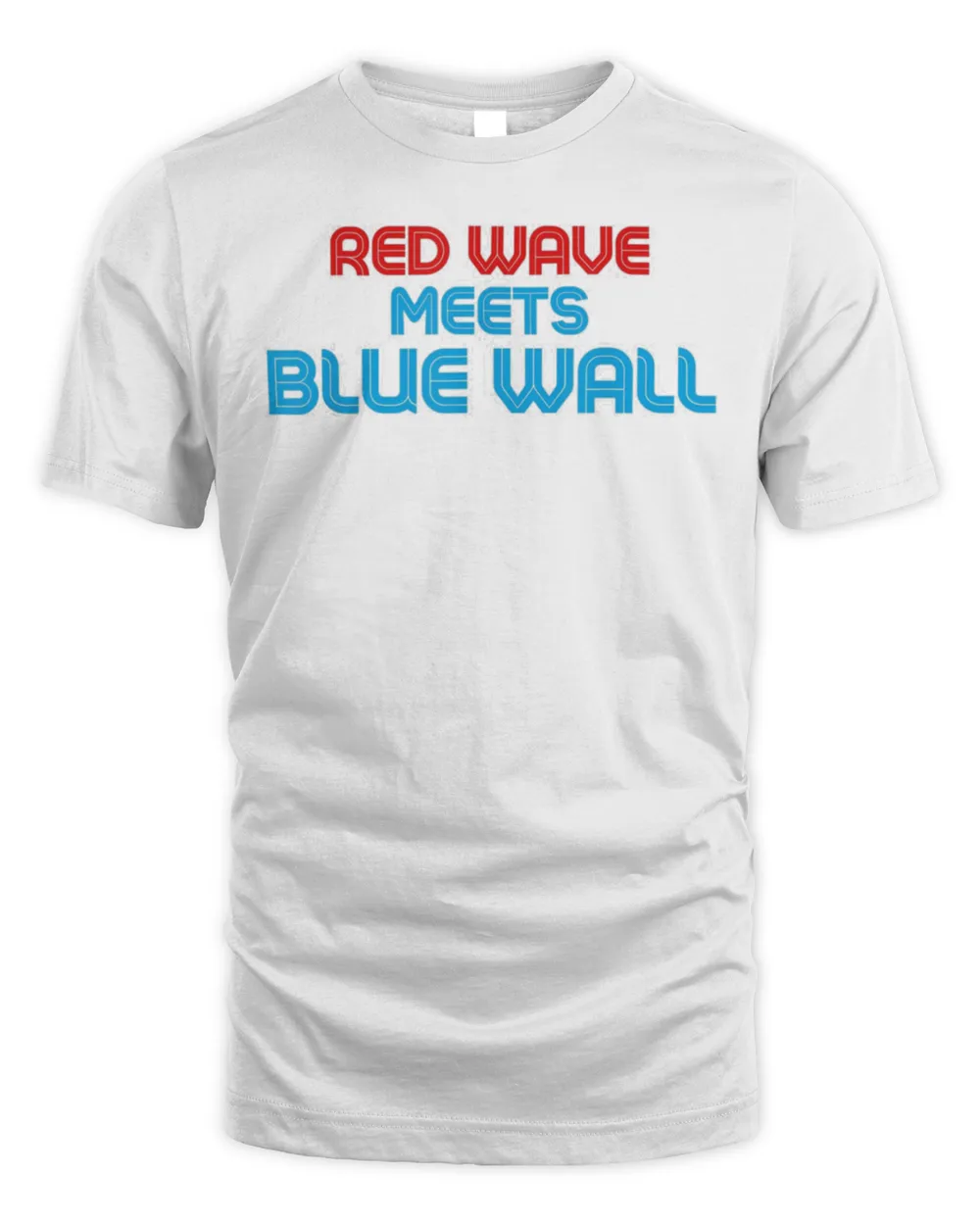 Red Wave meets Blue Wall, Political Satire Election Tee Shirt