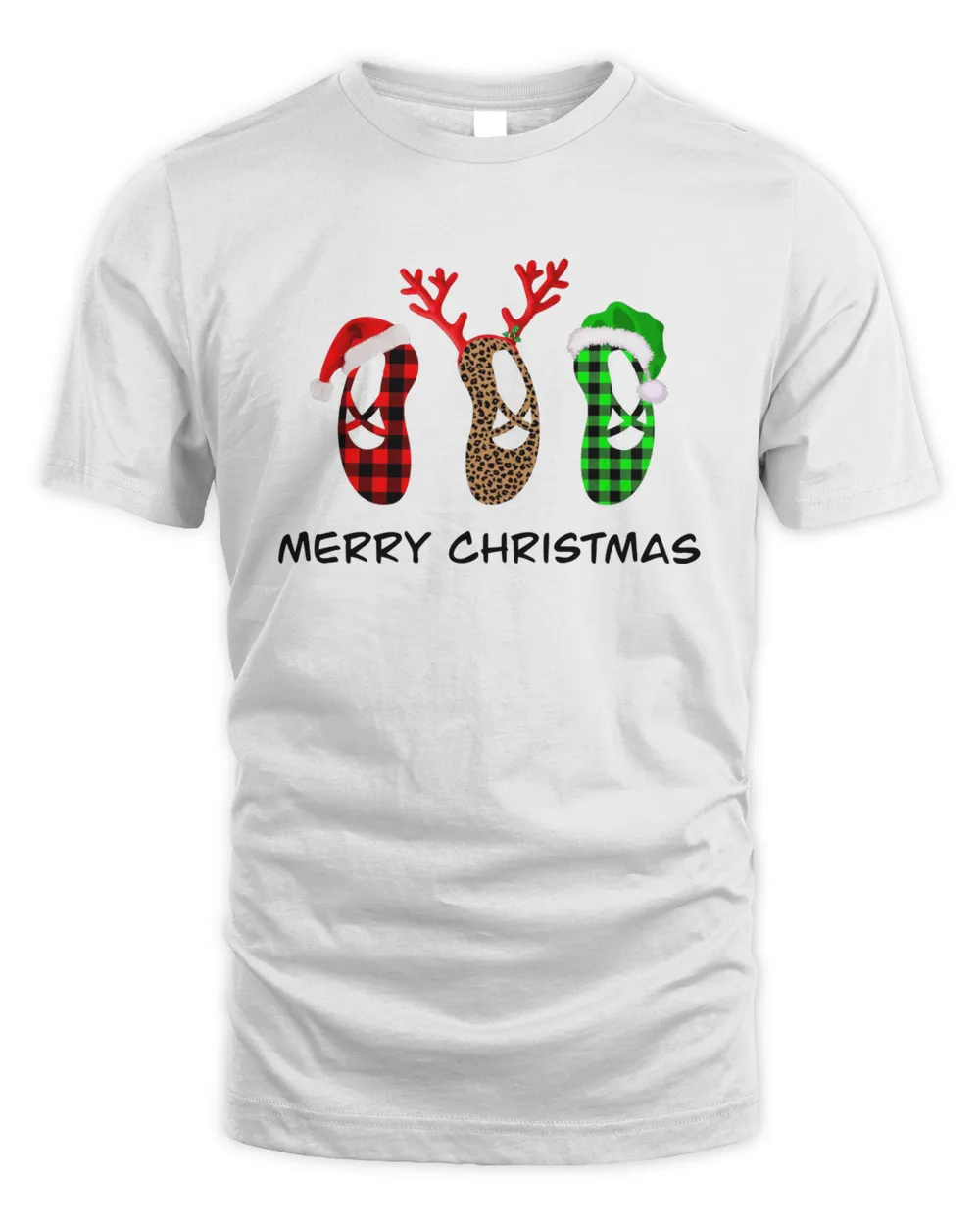 Ballet Shoes Santa Merry Christmas Sweatshirt