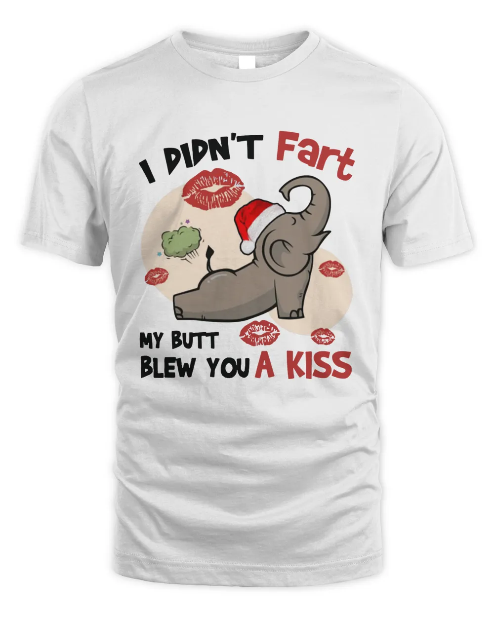 Elephant Santa I Đin't Fart My Butt Blew You A Kis Christmas Sweatshirt