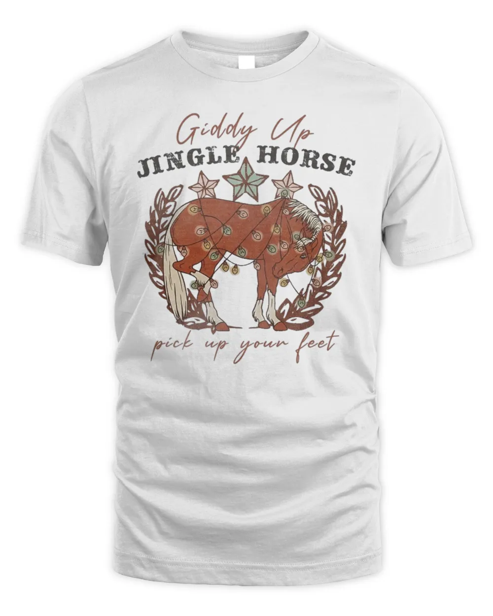 Giddy Up Jingle Horse Pick Up Your Feet - Christmas Horse Lover Shirt