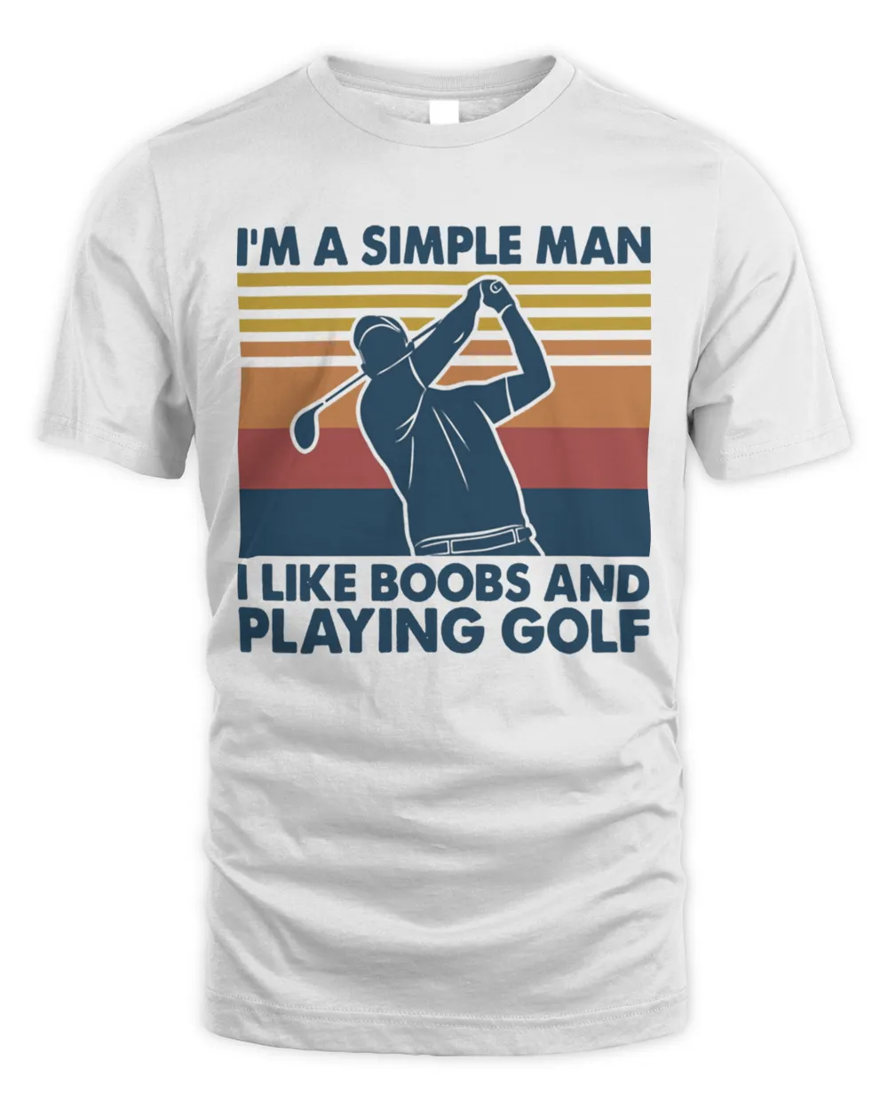 Boobs and Golf Unisex Standard T-Shirt white s