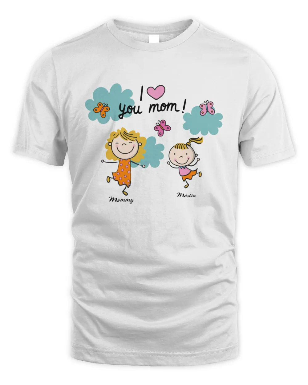 I Love Mom - Mother and Daughter Unisex Standard T-Shirt white s