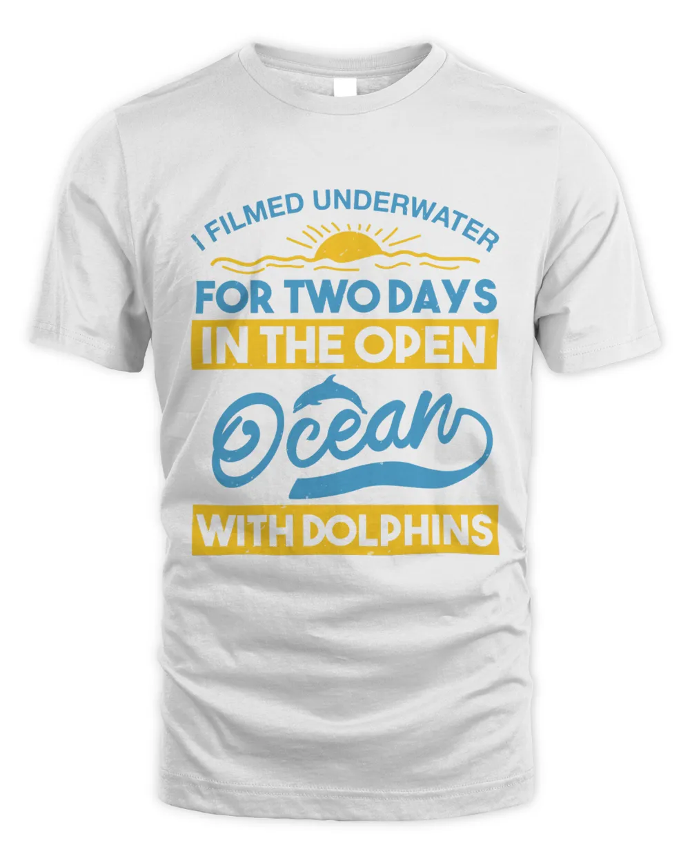 I filmed underwater for two days in the open ocean with dolphins-01 Men's Standard T-Shirt white s