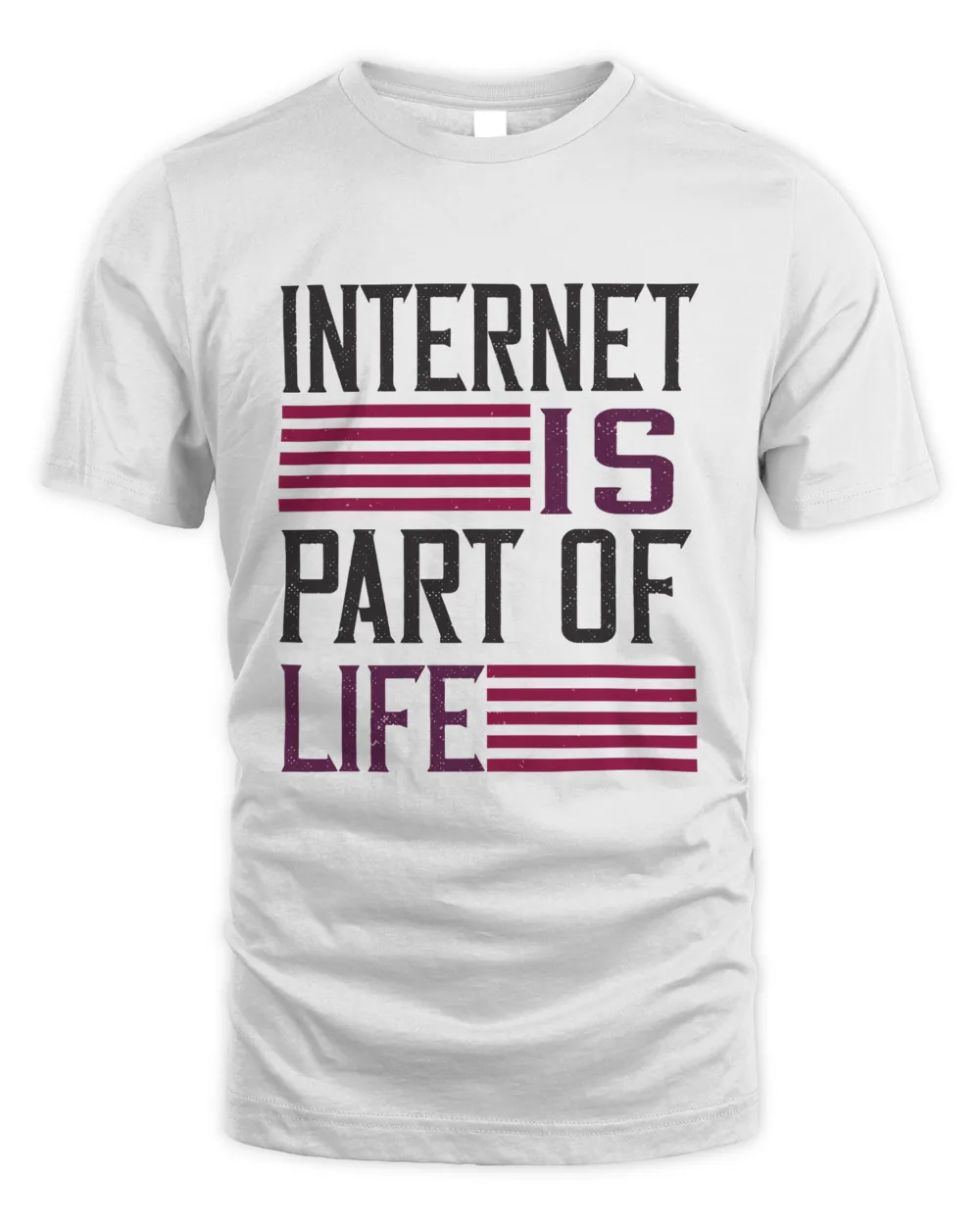 internet is part of life-01 Men's Standard T-Shirt white s