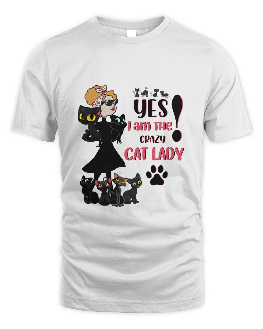 Black Cat Kitty Im The Crazy Cat Lady Kitten Cat