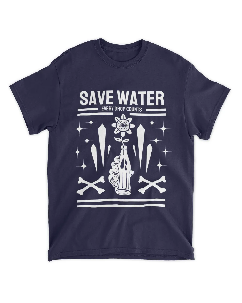 Save Water Every Drop Counts (Earth Day Slogan T-Shirt)