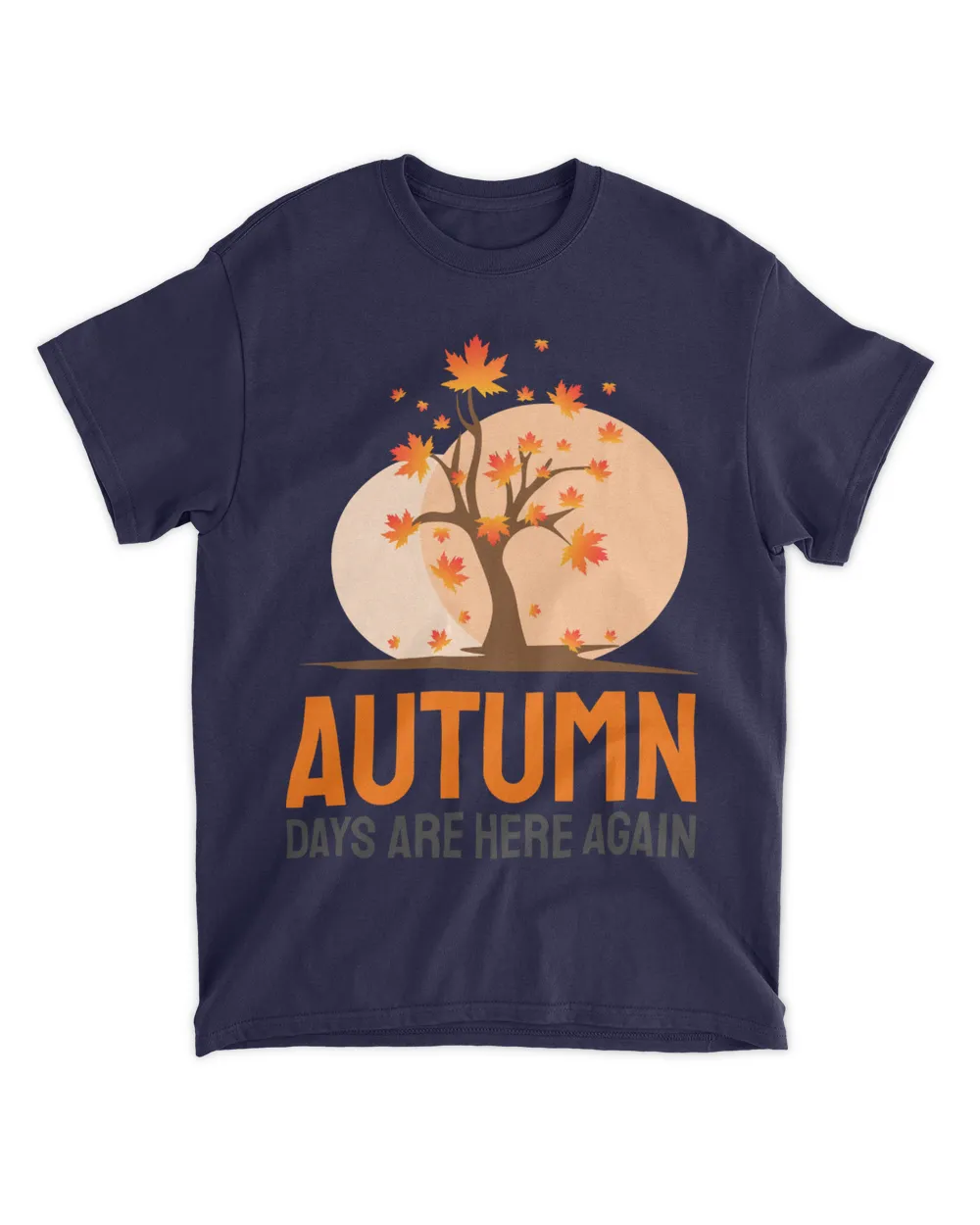 Autumn Days are Here Again Unisex Standard T-Shirt navy s