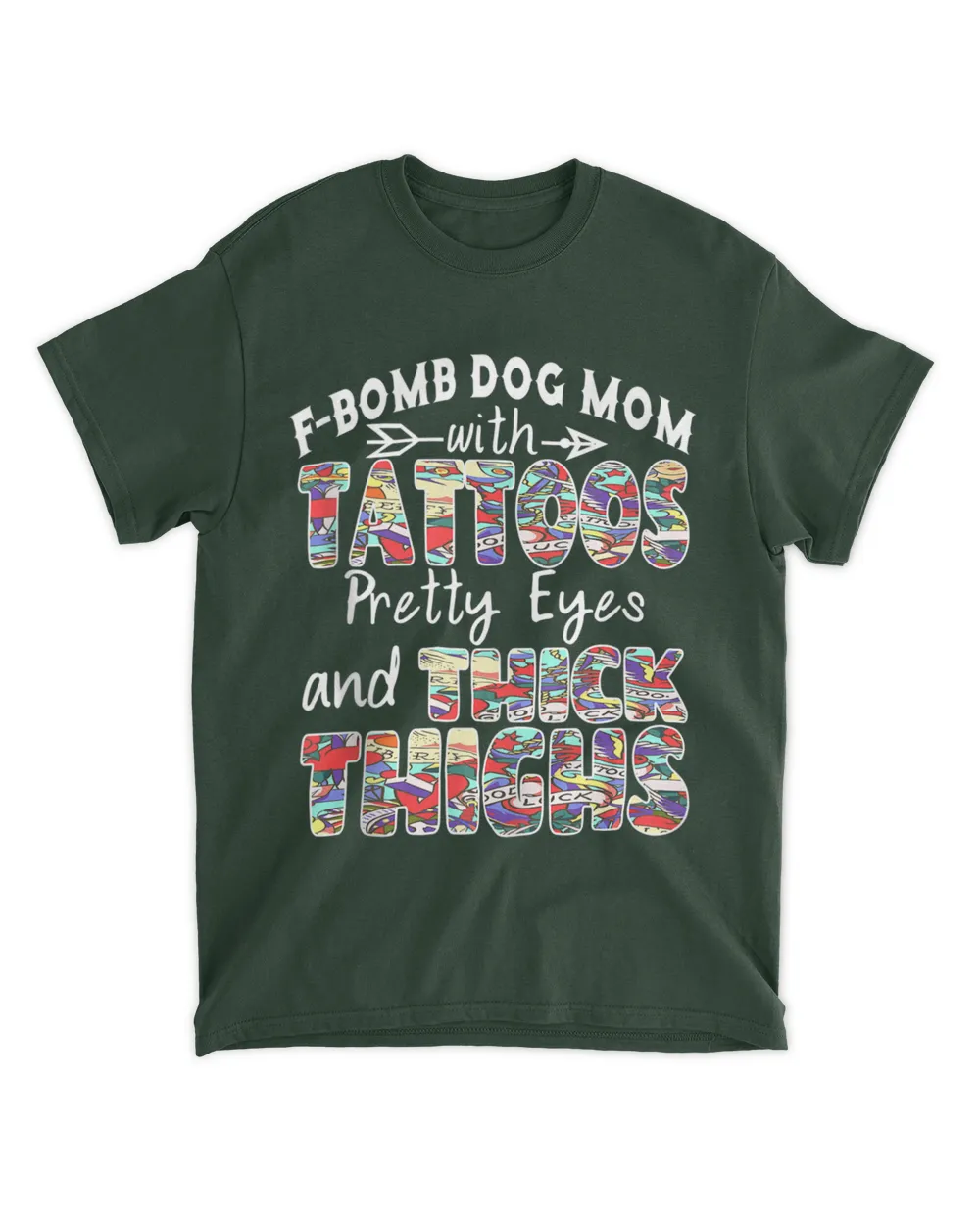 F-Bomb Dog Mom with Tattoos Pretty Eyes and Thick Thighs Tank Top