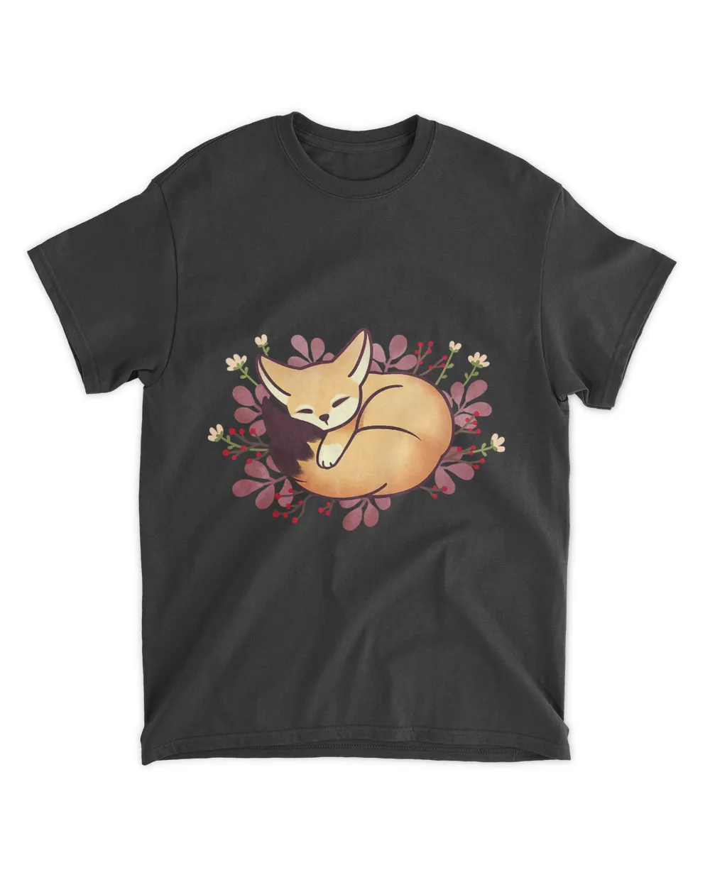 Fennec Fox Shirt Kids Women Sleeping Fennec Fox Cute T-Shirt